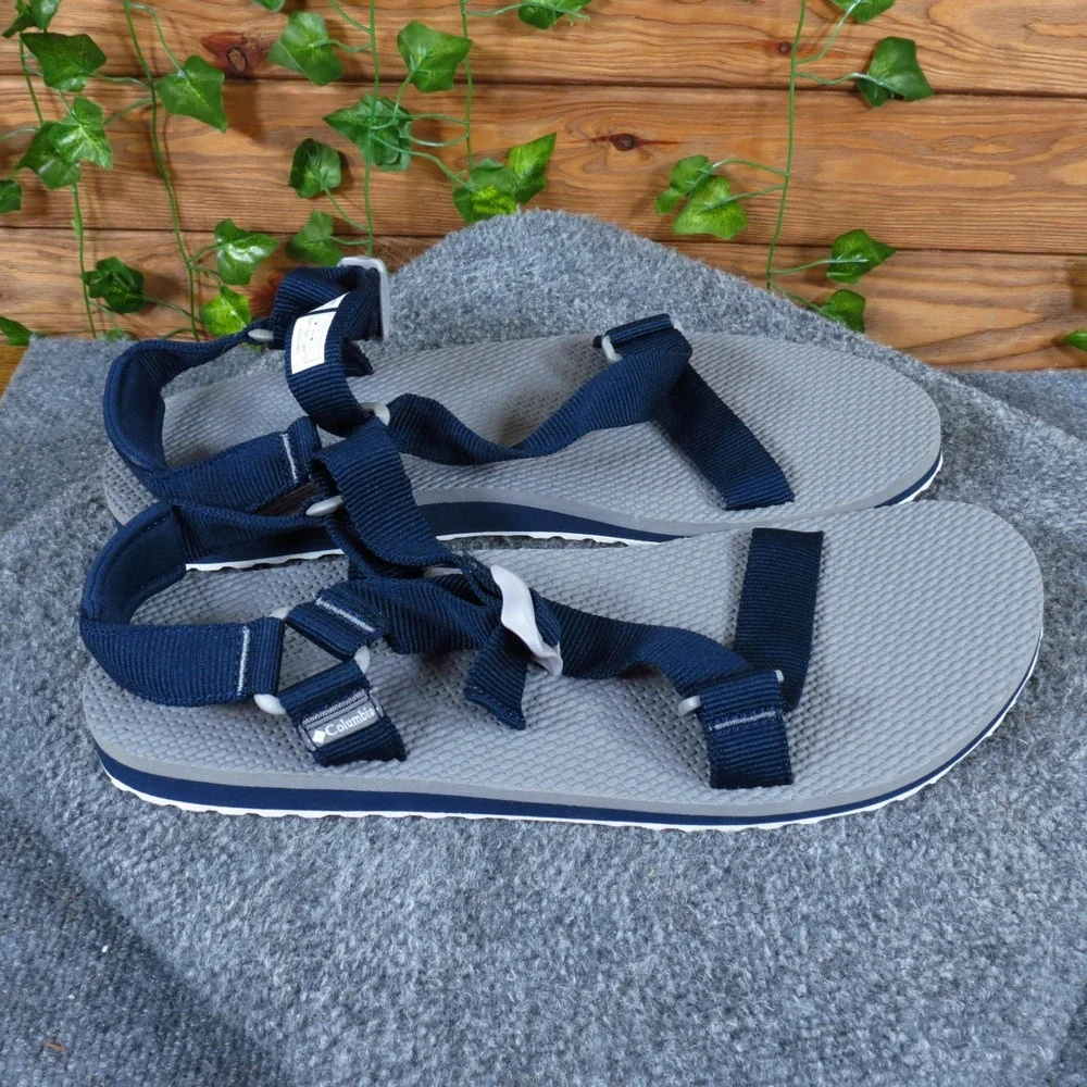 Columbia Red River Mens Strappy Sandals Size 13 Outdoor Water Navy Blue Grey